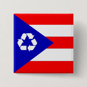 Puerto Rico recyceln Flagge Button