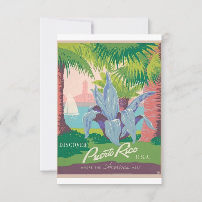 Puerto Rico Reise Save The Date (Vorderseite)