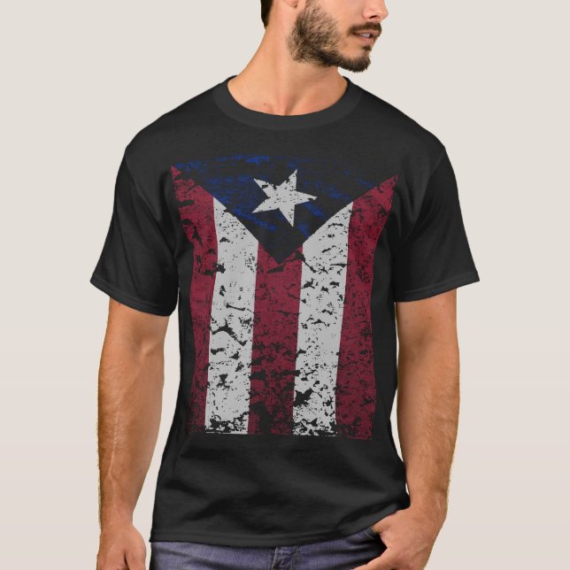 Puerto Rico Rico Beisbol Futbol Flag Oversized Di T-Shirt (Vorderseite)
