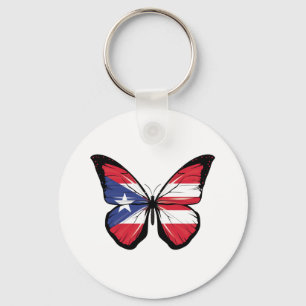 Puerto Rico-Rippfahne Schlüsselanhänger