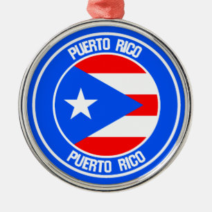 Puerto Rico RundEmblem Ornament Aus Metall