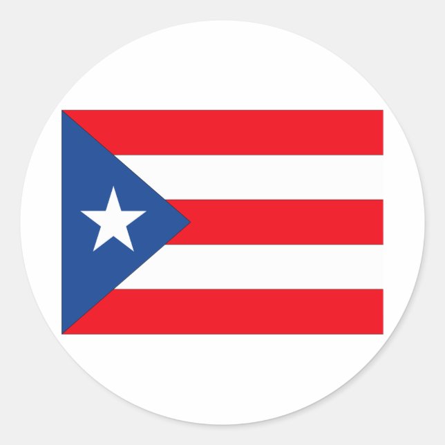 Puerto Rico Runder Aufkleber (Vorderseite)