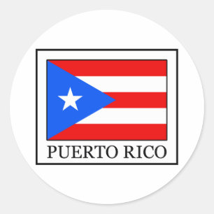 Puerto Rico Runder Aufkleber