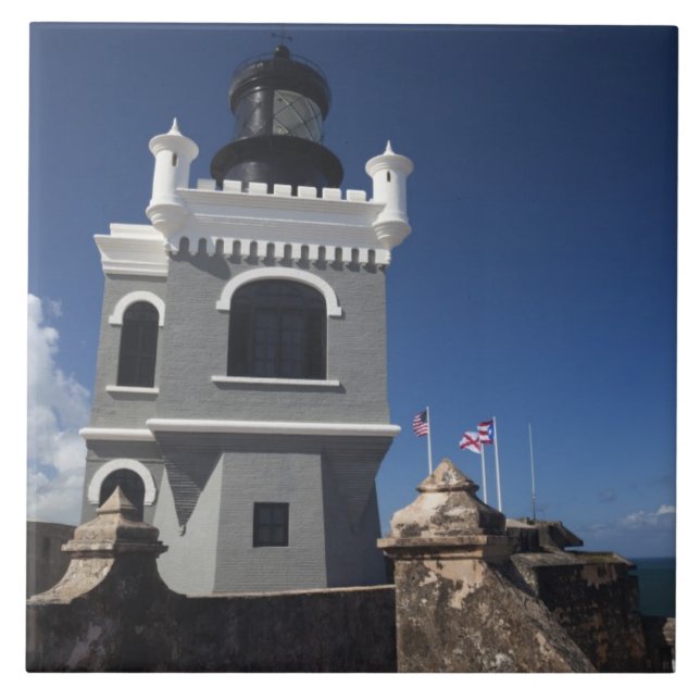 Puerto Rico, San Juan, Old San Juan, El Morro Fliese (Vorderseite)