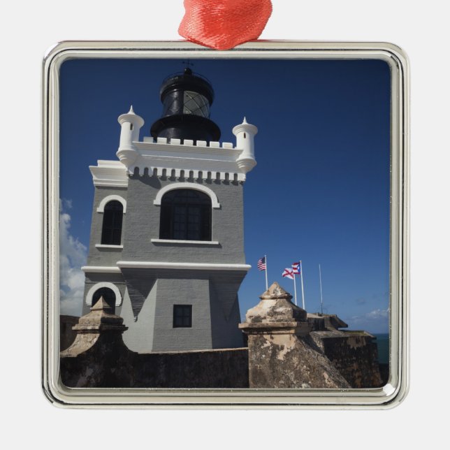 Puerto Rico, San Juan, Old San Juan, El Morro Silbernes Ornament (Vorne)