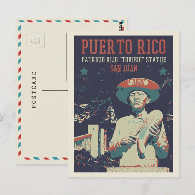 Puerto Rico, San Juan, Patricio Rijo Toribio Postc Postkarte (Vorne/Hinten)