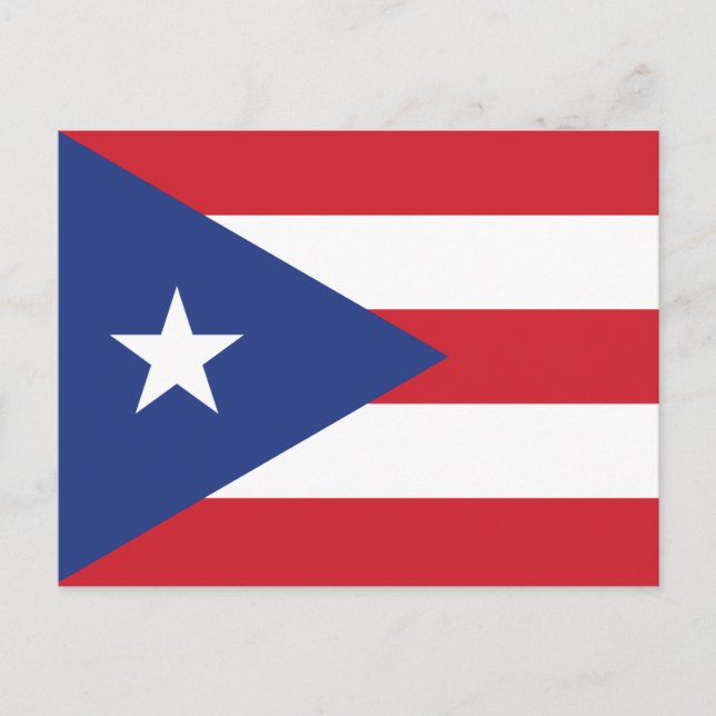 Puerto Rico Schlicht Flag Postkarte (Vorderseite)