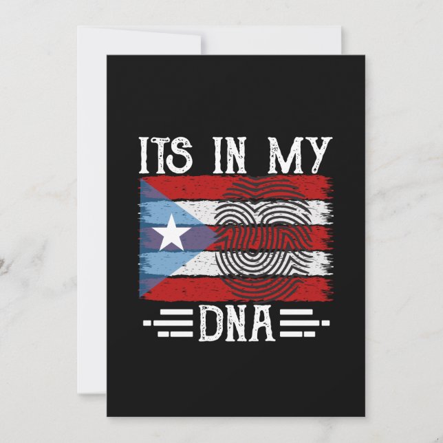 PUERTO RICO SEIN IN MEINER DNA-FLAG EINLADUNG (Vorderseite)