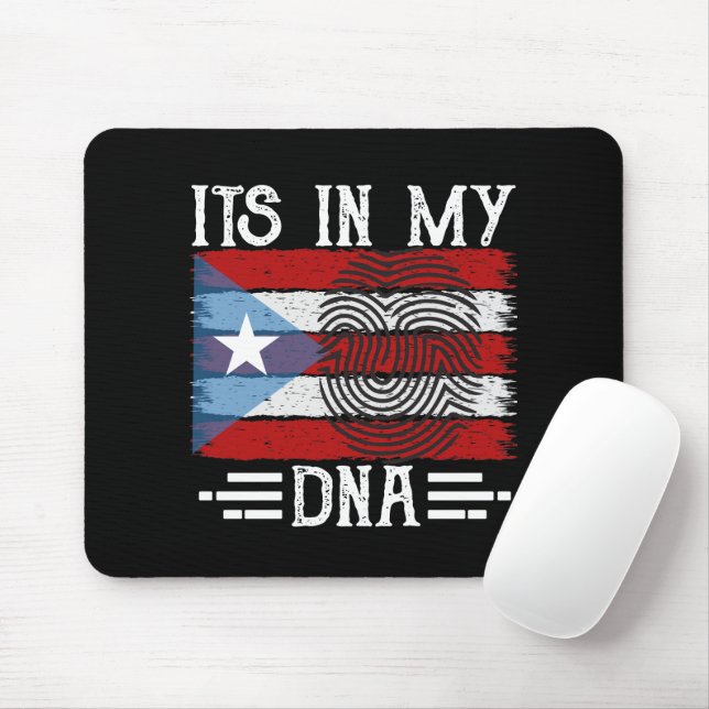 PUERTO RICO SEIN IN MEINER DNA-FLAG MOUSEPAD (Mit Mouse)