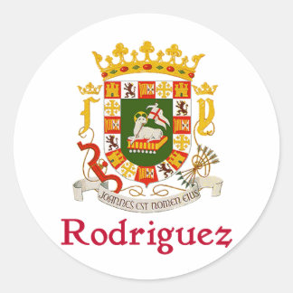 _ Puerto Rico Shield Runder Aufkleber