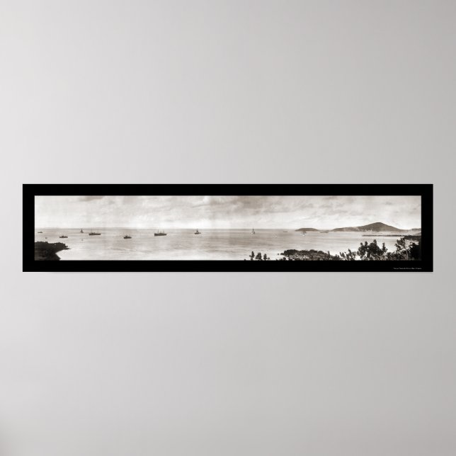 Puerto Rico Ships Foto 1914 Poster (Vorne)