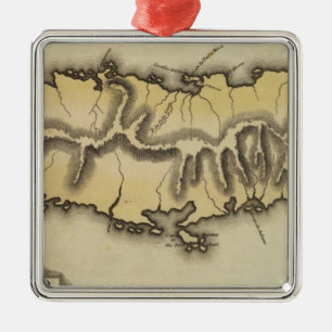 Puerto Rico Silbernes Ornament