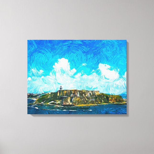 Puerto Rico Stretched Canvas Print Leinwanddruck (Vorderseite)