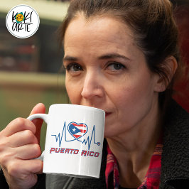 Puerto Rico Strong Heartbeat Kaffeetasse
