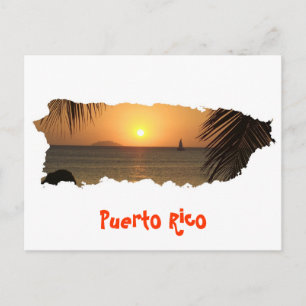 Puerto Rico Sunset Postcard Postkarte