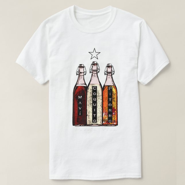 Puerto Rico Traditionelle Getränke T-Shirt (Design vorne)