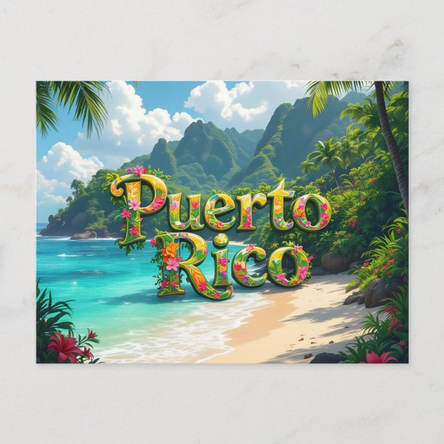 Puerto Rico träumend Postkarte (Vorderseite)