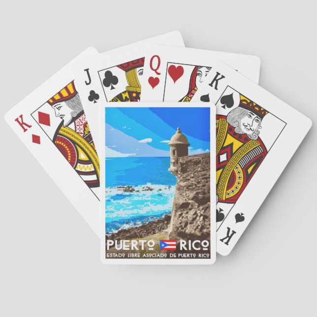 Puerto Rico Travel  Postcard Playing Cards Spielkarten (Rückseite)