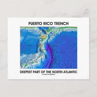 Puerto Rico Trench tiefster Teil des Nordatlantiks Postkarte