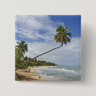 Puerto Rico. Tres Palmitas Strand Puerto Rico Button