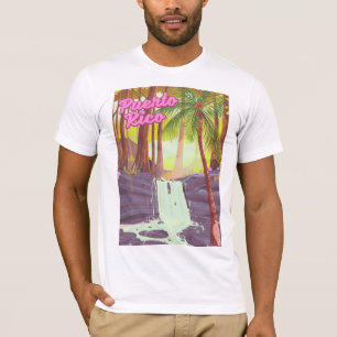 Puerto Rico Tropical Palm Reiseplakat T-Shirt