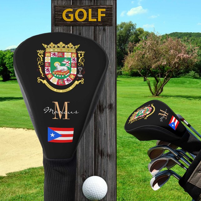 Puerto Rico und Flag Mit Monogramm Golf Clubs Cove Golf Headcover (Von Creator hochgeladen)