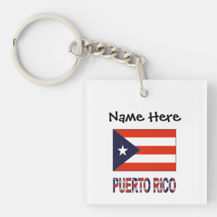 Puerto Rico und personalisierte puerto-ricanische Schlüsselanhänger