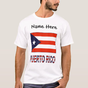 Puerto Rico und puerto-ricanische Flagge mit Ihrem T-Shirt