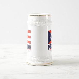 Puerto Rico und Puerto-Rico-Flagge Bierglas