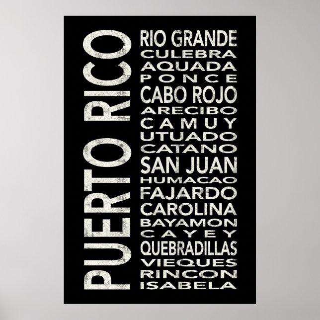 Puerto Rico Unterführung Art Bus Scroll Poster (Vorne)