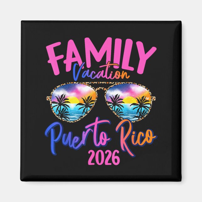 Puerto Rico Vacation 2026 Souvenir Matching Family Magnet (Vorne)