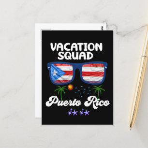 Puerto Rico Vacation Squad Group Matching Postkarte