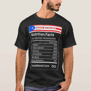 Puerto Rico Vater Nutrition Fakten Vatertag Gesche T-Shirt