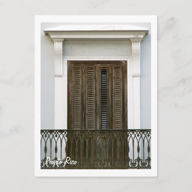 Puerto Rico, ventanas Viejo San Juan Postkarte (Vorderseite)