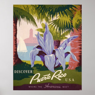 Puerto Rico Vintage Reiseposter Kunstprint Poster