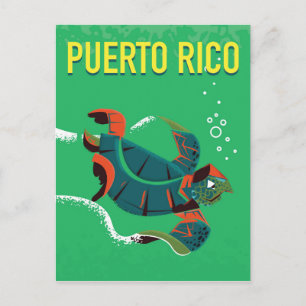 Puerto Rico Vintage-Reiseposter Postkarte