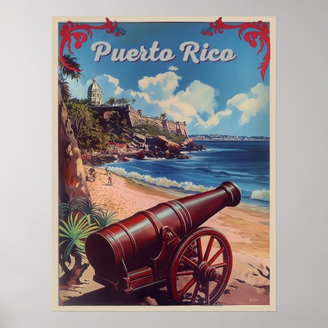 Puerto Rico Vintage Travel Poster (Vorne)