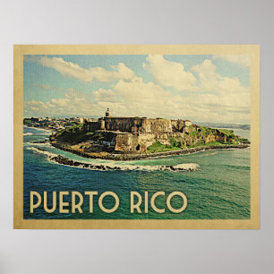 Puerto Rico Vintage Travel Poster