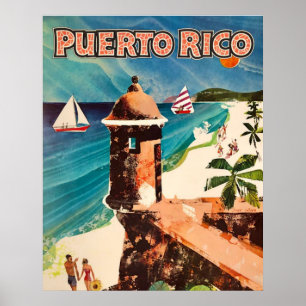 Puerto Rico Vintage Travel Poster