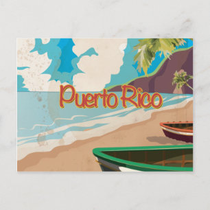Puerto Rico Vintage Travel Poster Postkarte