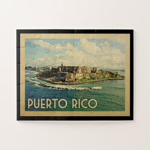 Puerto Rico Vintage Travel Puzzle