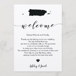 Puerto Rico Wedding Welcome Letter & Itinerary Programm