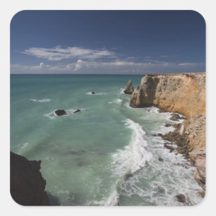 Puerto Rico, Westküste, Cabo Rojo, Küste 2 Quadratischer Aufkleber