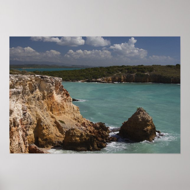 Puerto Rico, Westküste, Cabo Rojo, Küste 3 Poster (Vorne)