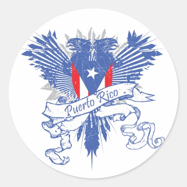 Puerto Rico Winged Sticker (Vorderseite)