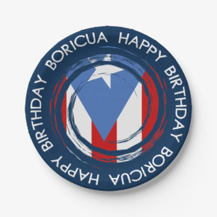 Puerto- Ricoflagge Boricua Thema-Geburtstag Pappteller