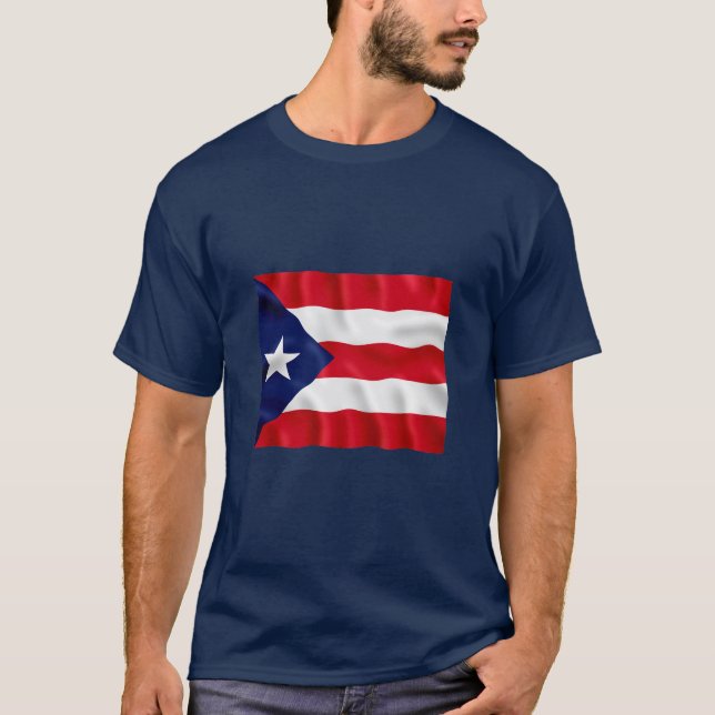 Puerto- Ricoflagge - grundlegender dunkler T - T-Shirt (Vorderseite)