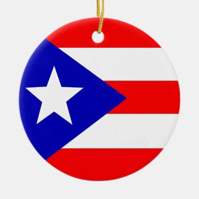 Puerto- Ricoflagge Keramikornament (Vorne)
