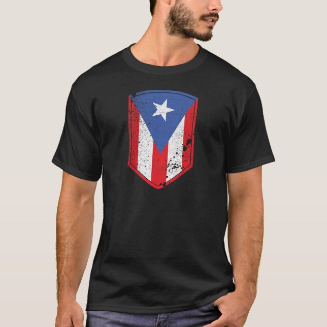 Puerto- Ricoflagge T-Shirt (Vorderseite)