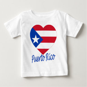 Puerto- Ricoflaggen-Herz Baby T-shirt